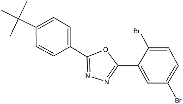 2-(4-tert-butylphenyl)-5-(2,5-dibromophenyl)-1,3,4-oxadiazole Struktur