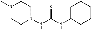 N-cyclohexyl-N'-(4-methyl-1-piperazinyl)thiourea Struktur