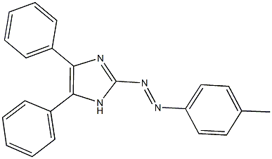 2-[(4-methylphenyl)diazenyl]-4,5-diphenyl-1H-imidazole Struktur