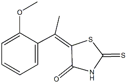 5-[1-(2-methoxyphenyl)ethylidene]-2-thioxo-1,3-thiazolidin-4-one Struktur