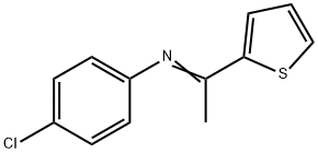 N-(4-chlorophenyl)-N-(1-thien-2-ylethylidene)amine Struktur