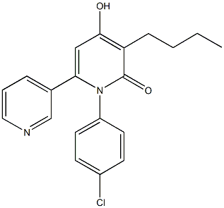 4-hydroxy-3-butyl-1-(4-chlorophenyl)-2(1H)-3',6-bipyridin-2-one Struktur