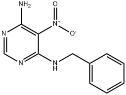 4-amino-6-(benzylamino)-5-nitropyrimidine Struktur