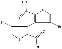 4,4'-dibromo-3,3'-bithiophene-2,2'-dicarboxylic acid Struktur