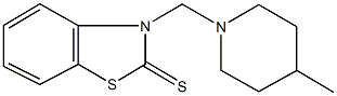 3-[(4-methyl-1-piperidinyl)methyl]-1,3-benzothiazole-2(3H)-thione Struktur