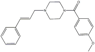 4-[(4-cinnamyl-1-piperazinyl)carbonyl]phenyl methyl ether Struktur