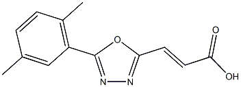 3-[5-(2,5-dimethylphenyl)-1,3,4-oxadiazol-2-yl]acrylic acid Struktur