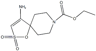 ethyl 4-amino-1-oxa-2-thia-8-azaspiro[4.5]dec-3-ene-8-carboxylate 2,2-dioxide Struktur