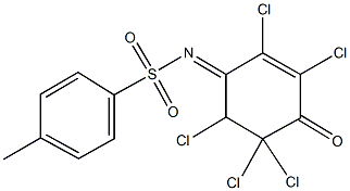 4-methyl-N-(2,3,5,5,6-pentachloro-4-oxo-2-cyclohexen-1-ylidene)benzenesulfonamide Struktur