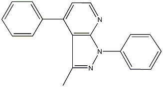 3-methyl-1,4-diphenyl-1H-pyrazolo[3,4-b]pyridine Struktur