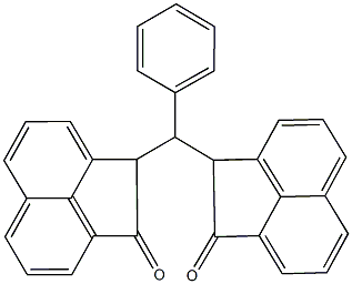 2-[(2-oxo-1,2-dihydro-1-acenaphthylenyl)(phenyl)methyl]-1(2H)-acenaphthylenone Struktur