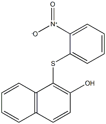 1-({2-nitrophenyl}sulfanyl)-2-naphthol Struktur