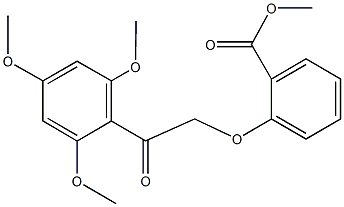 methyl 2-[2-oxo-2-(2,4,6-trimethoxyphenyl)ethoxy]benzoate Struktur