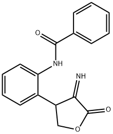 N-[2-(4-imino-5-oxotetrahydro-3-furanyl)phenyl]benzamide Struktur