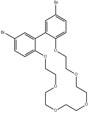 3,6-dibromo-10,11,13,14,16,17,19,20,22,23-decahydrodibenzo[q,s][1,4,7,10,13,16]hexaoxacycloicosine Struktur