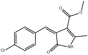 methyl 4-(4-chlorobenzylidene)-2-methyl-5-oxo-4,5-dihydro-1H-pyrrole-3-carboxylate Struktur