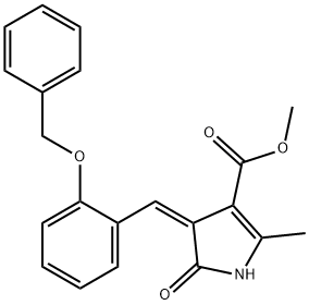 methyl 4-[2-(benzyloxy)benzylidene]-2-methyl-5-oxo-4,5-dihydro-1H-pyrrole-3-carboxylate Struktur