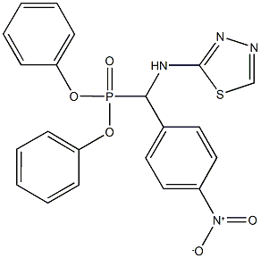 diphenyl {4-nitrophenyl}(1,3,4-thiadiazol-2-ylamino)methylphosphonate Struktur