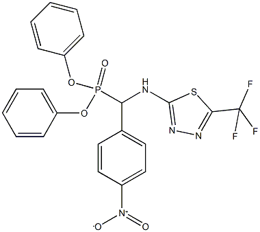 diphenyl {4-nitrophenyl}{[5-(trifluoromethyl)-1,3,4-thiadiazol-2-yl]amino}methylphosphonate Struktur