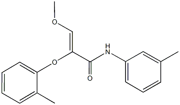 3-methoxy-2-(2-methylphenoxy)-N-(3-methylphenyl)acrylamide Struktur