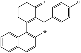 5-(4-chlorophenyl)-2,3,5,6-tetrahydrobenzo[a]phenanthridin-4(1H)-one Struktur