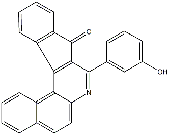 8-(3-hydroxyphenyl)-9H-benzo[f]indeno[2,1-c]quinolin-9-one Struktur