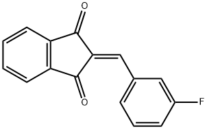 2-(3-fluorobenzylidene)-1H-indene-1,3(2H)-dione Struktur