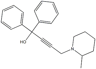 4-(2-methyl-1-piperidinyl)-1,1-diphenyl-2-butyn-1-ol Struktur