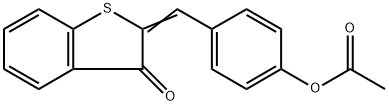 4-[(3-oxo-1-benzothien-2(3H)-ylidene)methyl]phenyl acetate Struktur