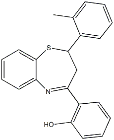 2-[2-(2-methylphenyl)-2,3-dihydro-1,5-benzothiazepin-4-yl]phenol Struktur