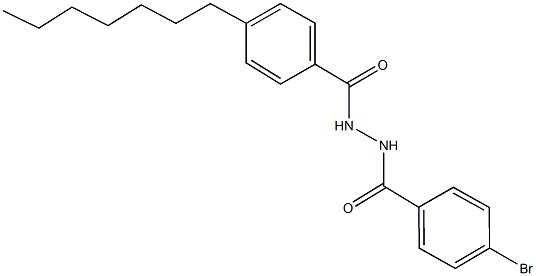 N'-(4-bromobenzoyl)-4-heptylbenzohydrazide Struktur