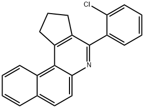 4-(2-chlorophenyl)-2,3-dihydro-1H-benzo[f]cyclopenta[c]quinoline Struktur