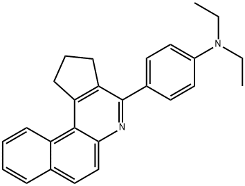 4-(2,3-dihydro-1H-benzo[f]cyclopenta[c]quinolin-4-yl)-N,N-diethylaniline Struktur