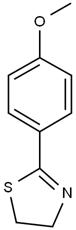 2-(4-methoxyphenyl)-4,5-dihydro-1,3-thiazole Struktur