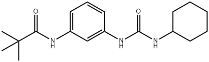 N-(3-{[(cyclohexylamino)carbonyl]amino}phenyl)-2,2-dimethylpropanamide Struktur