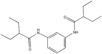 2-ethyl-N-{3-[(2-ethylbutanoyl)amino]phenyl}butanamide Struktur