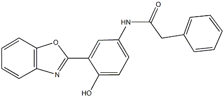 N-[3-(1,3-benzoxazol-2-yl)-4-hydroxyphenyl]-2-phenylacetamide Struktur