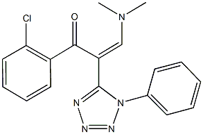 1-(2-chlorophenyl)-3-(dimethylamino)-2-(1-phenyl-1H-tetraazol-5-yl)-2-propen-1-one Struktur