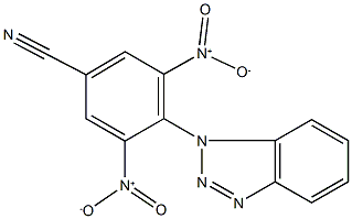 4-(1H-1,2,3-benzotriazol-1-yl)-3,5-bisnitrobenzonitrile Struktur