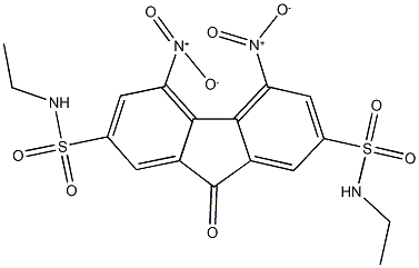 N~2~,N~7~-diethyl-4,5-bisnitro-9-oxo-9H-fluorene-2,7-disulfonamide Struktur