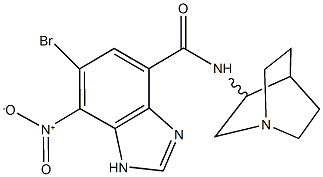 N-(1-azabicyclo[2.2.2]oct-3-yl)-6-bromo-7-nitro-1H-benzimidazole-4-carboxamide Struktur