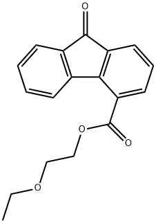 2-ethoxyethyl 9-oxo-9H-fluorene-4-carboxylate Struktur