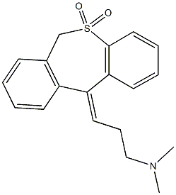 N-[3-(5,5-dioxidodibenzo[b,e]thiepin-11(6H)-ylidene)propyl]-N,N-dimethylamine Struktur