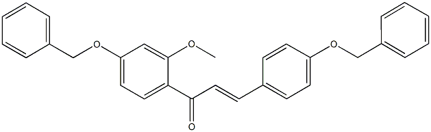 1-[4-(benzyloxy)-2-methoxyphenyl]-3-[4-(benzyloxy)phenyl]-2-propen-1-one Struktur