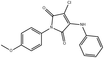 3-anilino-4-chloro-1-(4-methoxyphenyl)-1H-pyrrole-2,5-dione Struktur