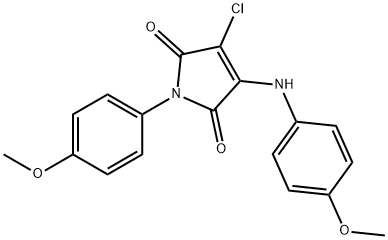 3-chloro-4-(4-methoxyanilino)-1-(4-methoxyphenyl)-1H-pyrrole-2,5-dione Struktur