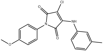 3-chloro-1-(4-methoxyphenyl)-4-(3-toluidino)-1H-pyrrole-2,5-dione Struktur