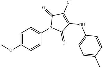 3-chloro-1-(4-methoxyphenyl)-4-(4-toluidino)-1H-pyrrole-2,5-dione Struktur