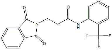 3-(1,3-dioxo-1,3-dihydro-2H-isoindol-2-yl)-N-[2-(trifluoromethyl)phenyl]propanamide Struktur