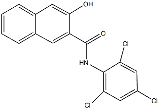 3-hydroxy-N-(2,4,6-trichlorophenyl)-2-naphthamide Struktur